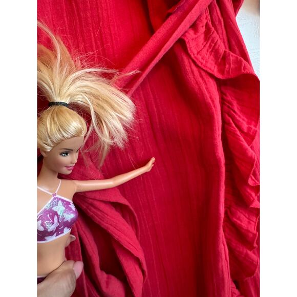 Rhode Resort Red Red Jagger Wrap Dress size L - Picture 12 of 13